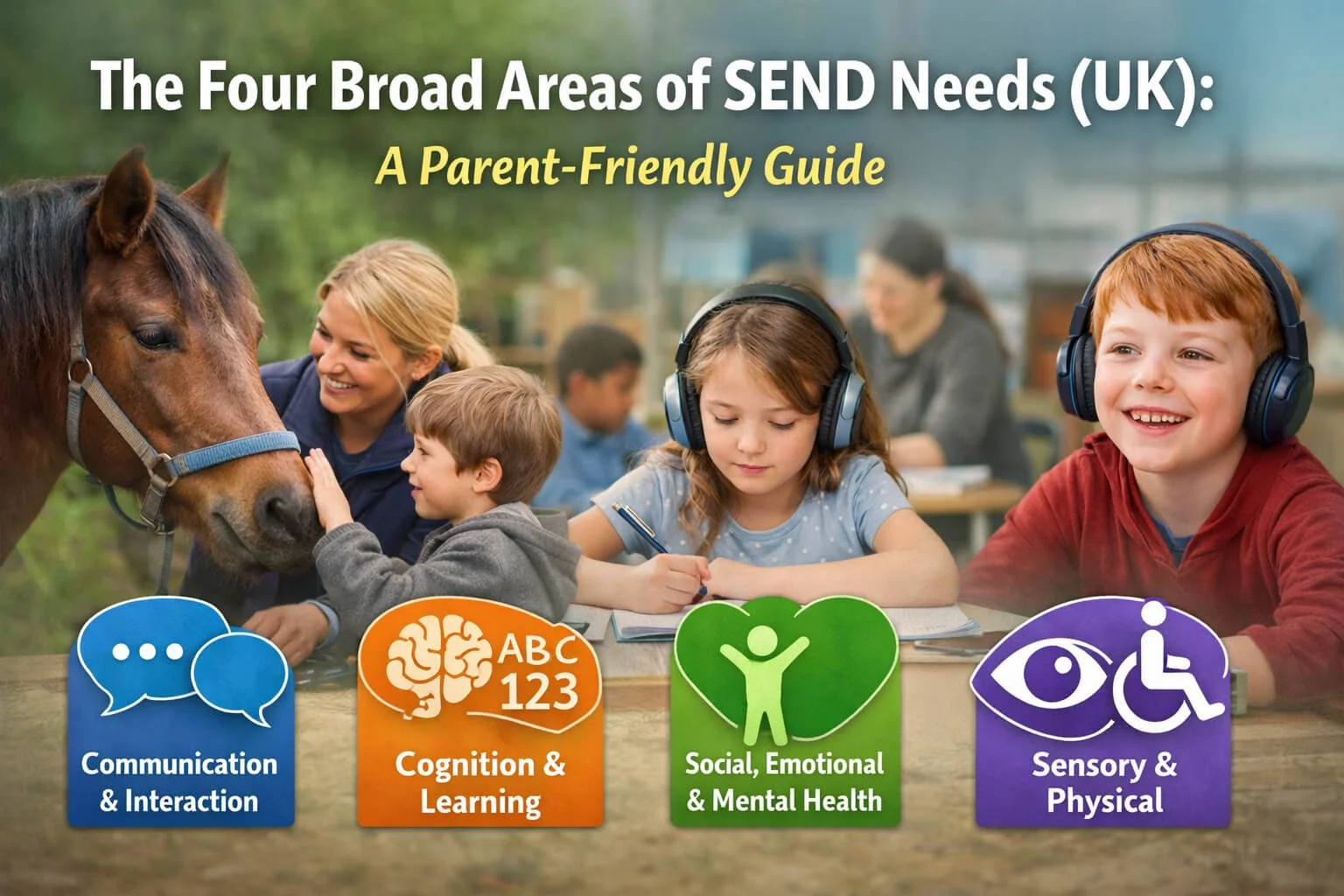 The Four Broad Areas of SEND Needs (UK): A Parent-Friendly Guide to What Schools Mean—and How Support Works