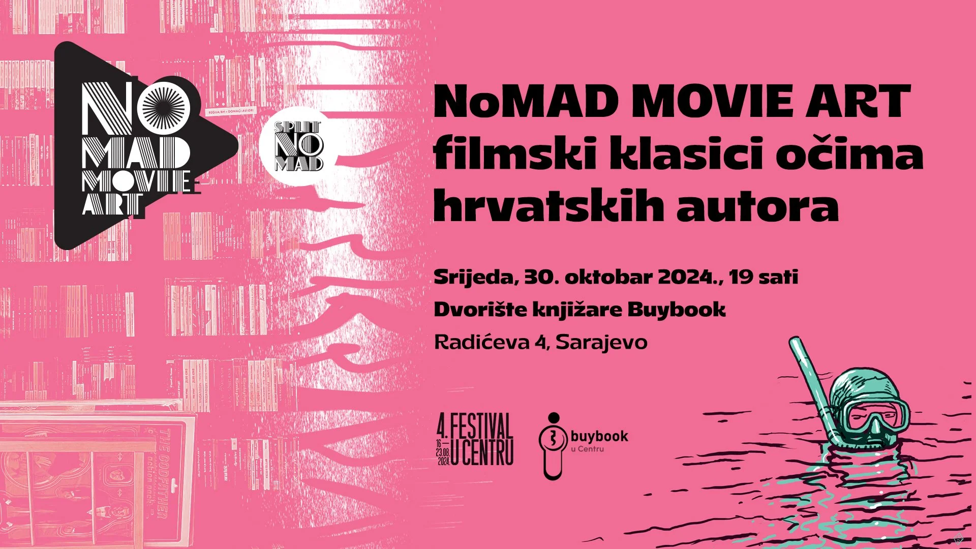 Poseban program uoči zatvaranja izložbe iz Splita  u dvorištu knjižare Buybook u Sarajevu