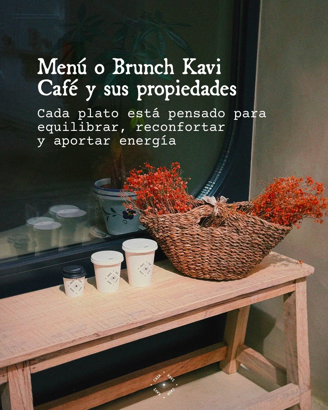 En Kavi Caf&eacute;, la nutrici&oacute;n es un ritual.

Cada plato nace con la intenci&oacute;n de equilibrar, reconfortar y brindar una energ&iacute;a suave que acompa&ntilde;e tu ma&ntilde;ana con conciencia.

Desde el Ch&iacute;a Bowl Calmante has