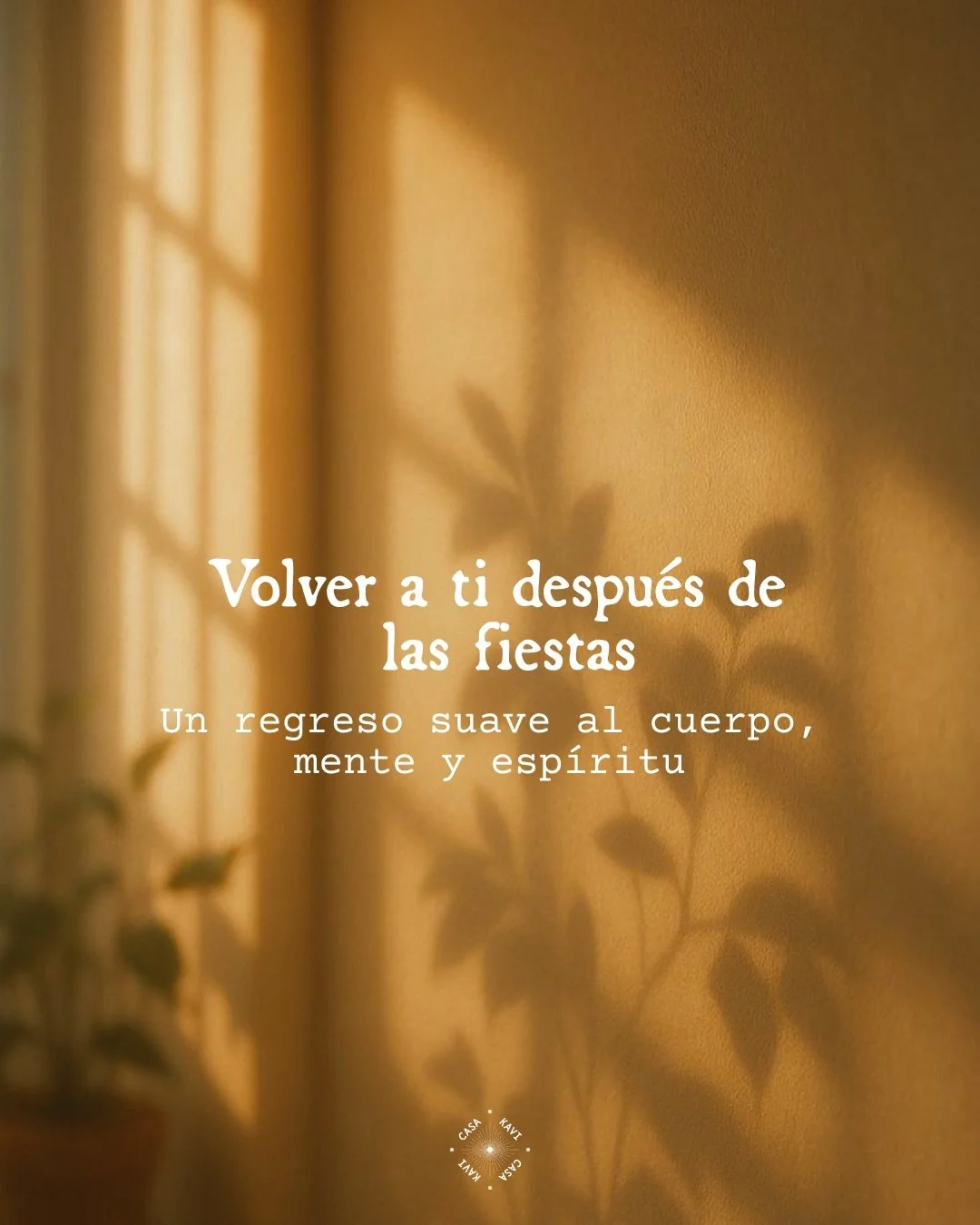 Volver a ti despu&eacute;s de las fiestas no es apurarte a &ldquo;retomar todo&rdquo;, sino escucharte y elegir con qu&eacute; empezar.

Un regreso suave al cuerpo, la mente y el esp&iacute;ritu, a trav&eacute;s del movimiento, la respiraci&oacute;n,