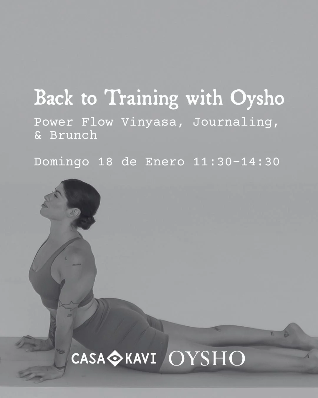 Empezamos el 2026 volviendo al movimiento con intenci&oacute;n junto con @oysho_community

Una experiencia creada para reactivar el cuerpo, enfocar la mente y recuperar el ritmo de entrenamiento desde la presencia.

🌀 Power Flow Vinyasa
✍️ Intention