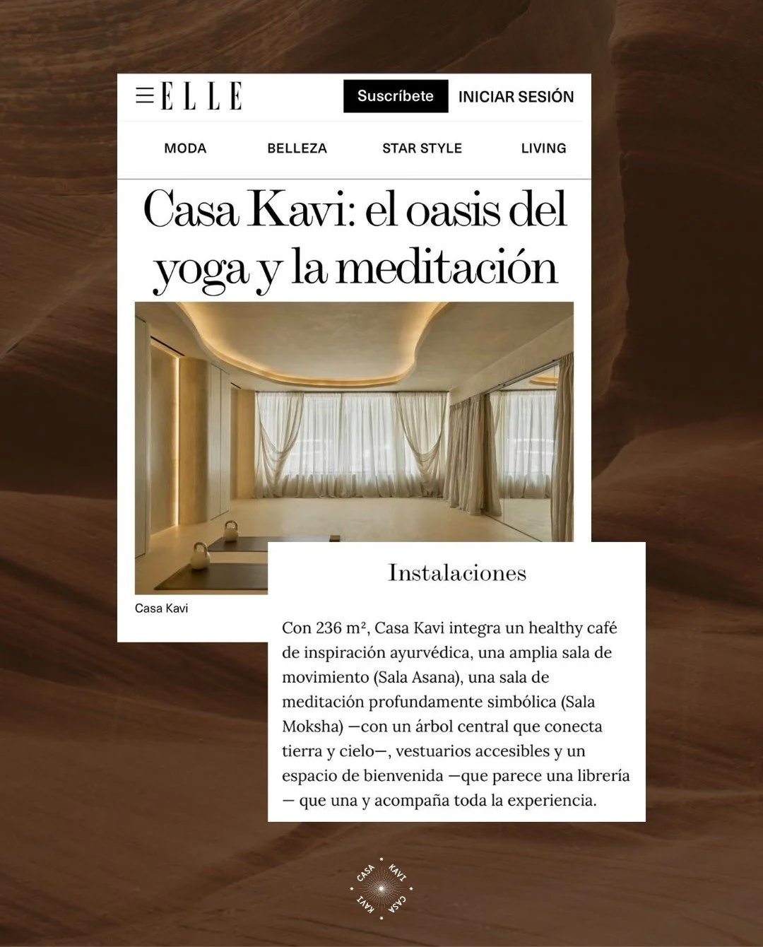✨ Un oasis en medio de la ciudad by ELLE.
Un espacio donde el bienestar se vive desde dentro hacia fuera 🤍

Gracias a ELLE Espa&ntilde;a por compartir la esencia de Casa Kavi: un refugio para pausar, respirar y reconectar con lo esencial.

Yoga, med