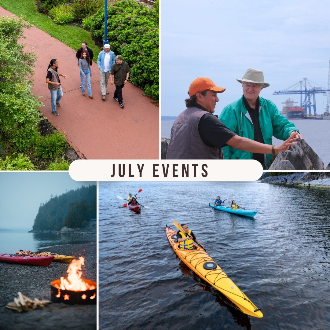 We have lots of scheduled tours coming up in July! Storytelling Walks are available Tuesdays to Saturdays at 9:30AM, and Sunset Kayaks are available Thursdays at 6:30PM. For more information, check out the link in our bio 🌞

#firstnationsstoryteller