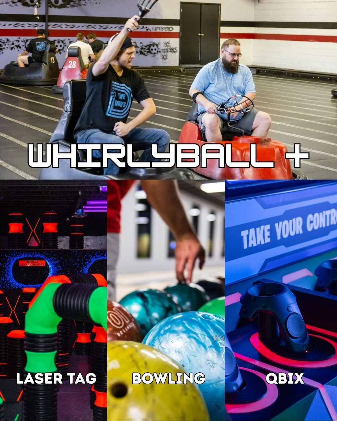 CHOOSE YOUR ADVENTURE! We truly have something for everyone at WhirlyBall! Call and ask about booking our unique attractions for your next group outing!  #teambuilding #indooractivities #clevelandohio #birthdayparties #familyactivities #clevelandspor