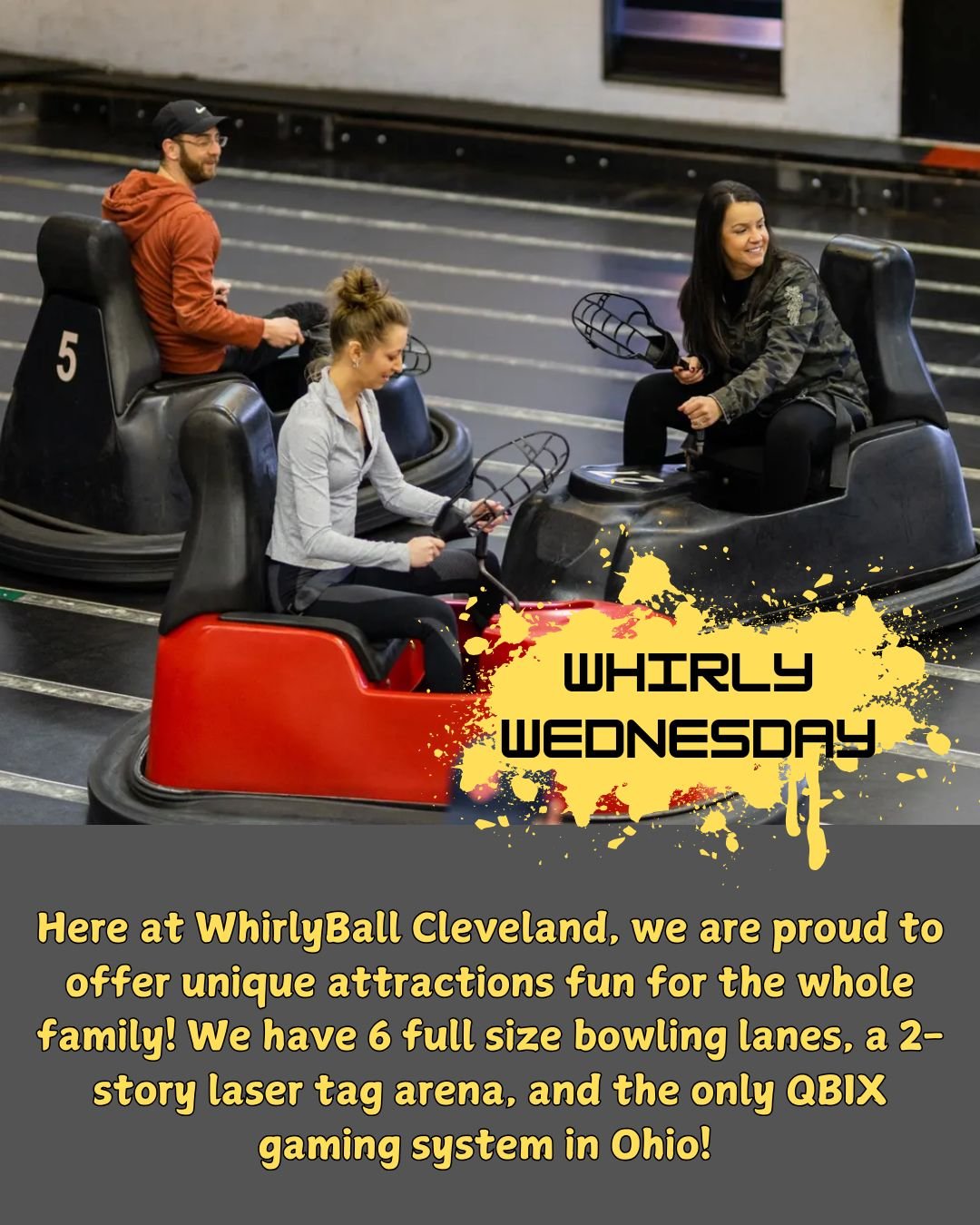 We've got something for everyone here at WhirlyBall Cleveland. With 4 attractions, you're sure to find something for everyone in your group to enjoy. Call to make a reservation or book online at the link in our bio!

 #WhirlyBall #ohio #clevelandohio