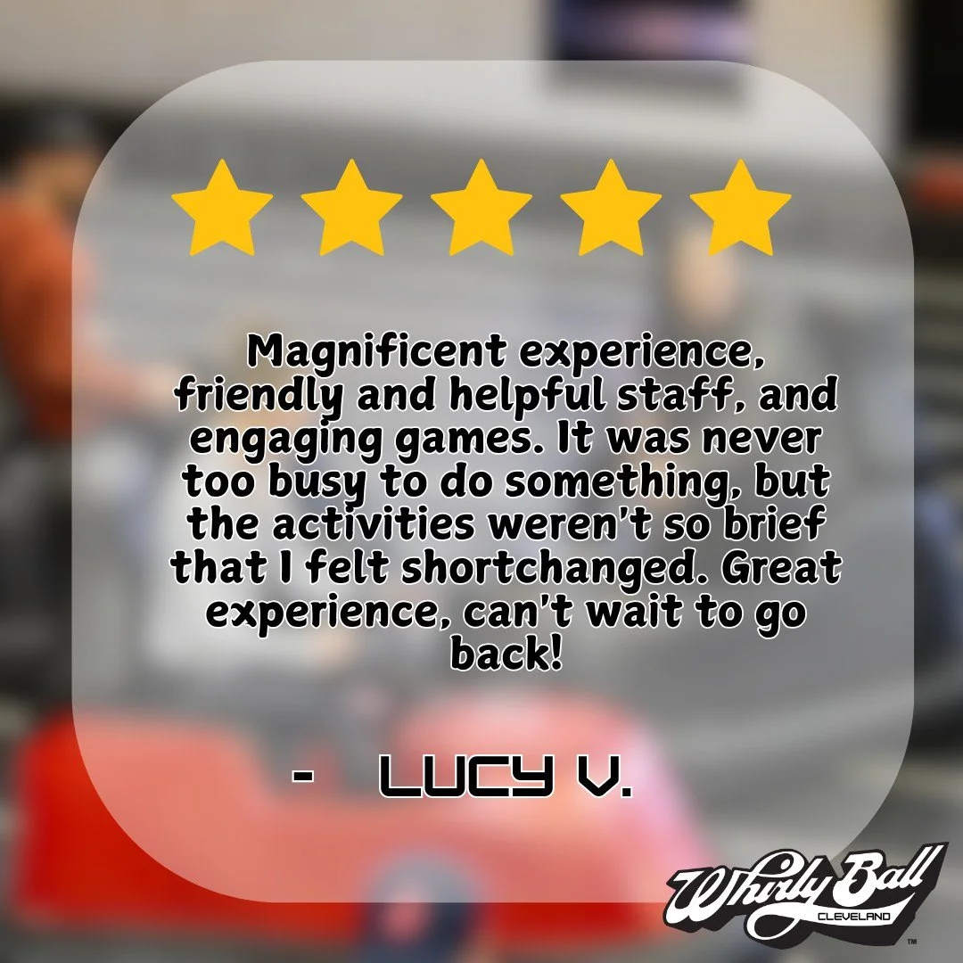 Once you try WhirlyBall once, you're sure to get Whirly Fever! With 4 unique attraction, there's truly something for everyone! 

 #cleveland #WhirlyBall #thingstodoincleveland #indooractivities #clevelandsports #teambuilding #fivestarfriday