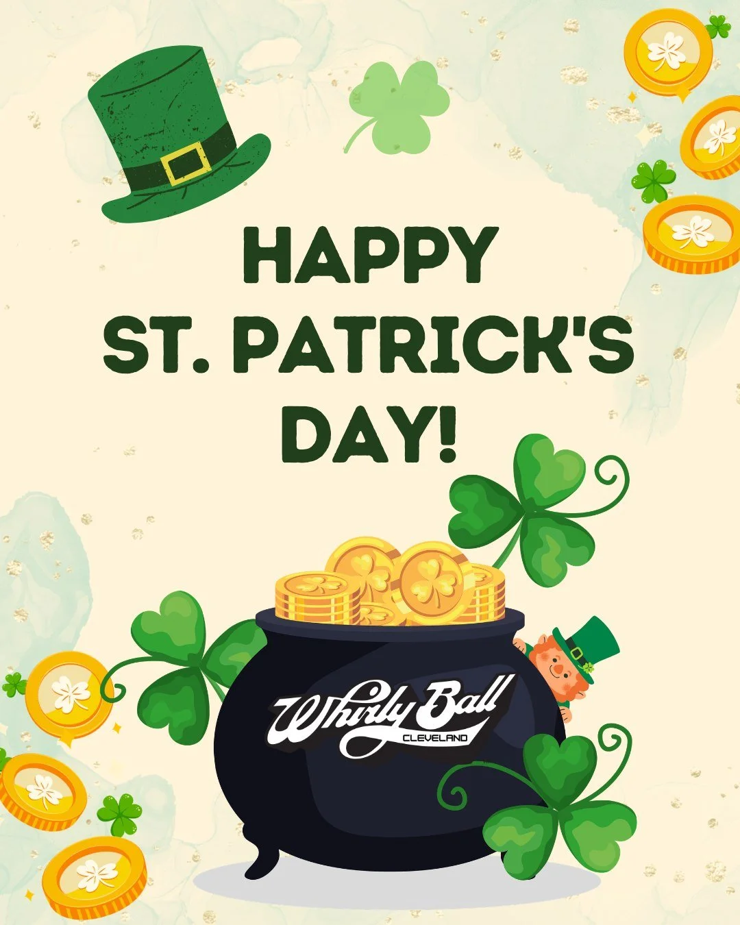 TOP OF THE MORNING TO YA! Happy St. Patrick's Day from all of us here at WhirlyBall! #cleveland #ohio #clevelandohio #WhirlyBall