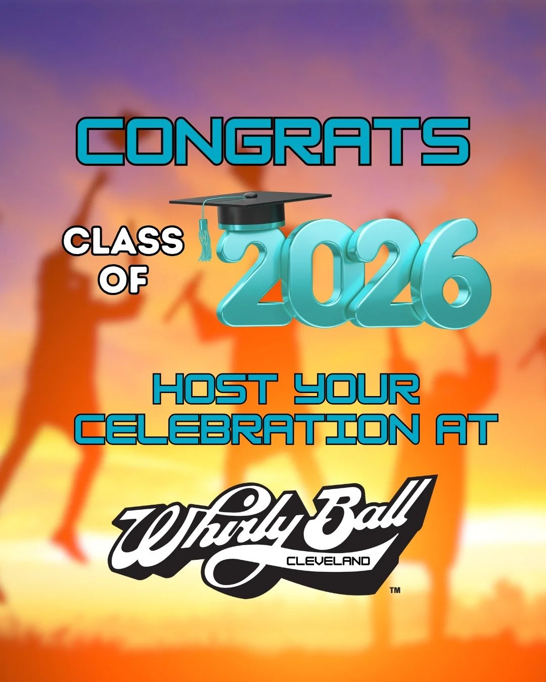 Congrats to all the graduates of 2026! Looking to host a celebration? We've got you covered! Book today for an easy and weather-proof experience! #indooractivities #clevelandsports #WhirlyBall #ohio #cleveland #clevelandohio #thingstodoincleveland #g