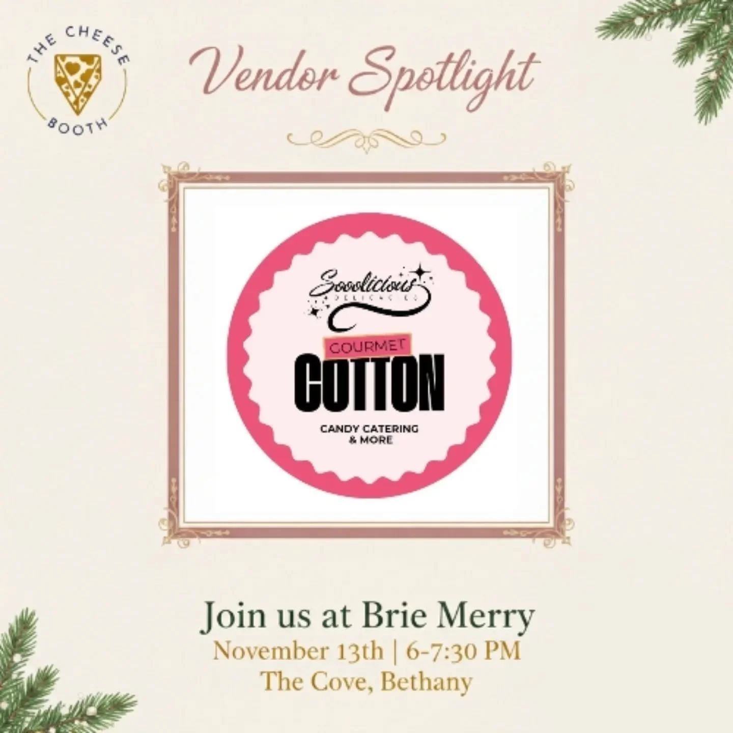 Vendor Spotlight: Sooolicious Delicacies 🍭✨

Meet our next featured vendor for Brie Merry!

Sooolicious Delicacies is a gourmet cotton candy catering company on a mission to elevate your events! They bring creative, interactive catering with modern 