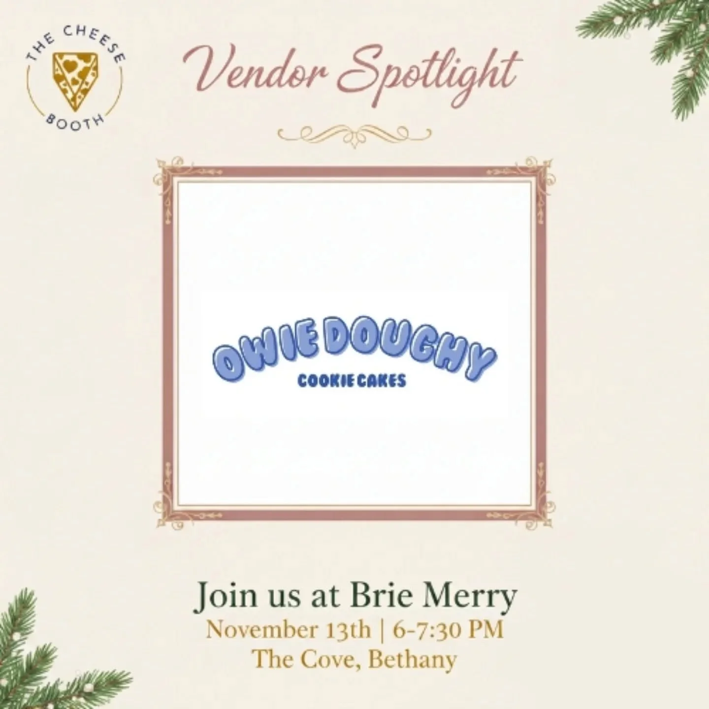 Vendor Spotlight: Owie Doughy 🍪
@owiedoughy

Meet Owie Doughy&mdash;making life's sweetest moments even sweeter!

Owie Doughy creates handcrafted custom cookie cakes that taste as good as they look. Every design is made from scratch, baked fresh, an