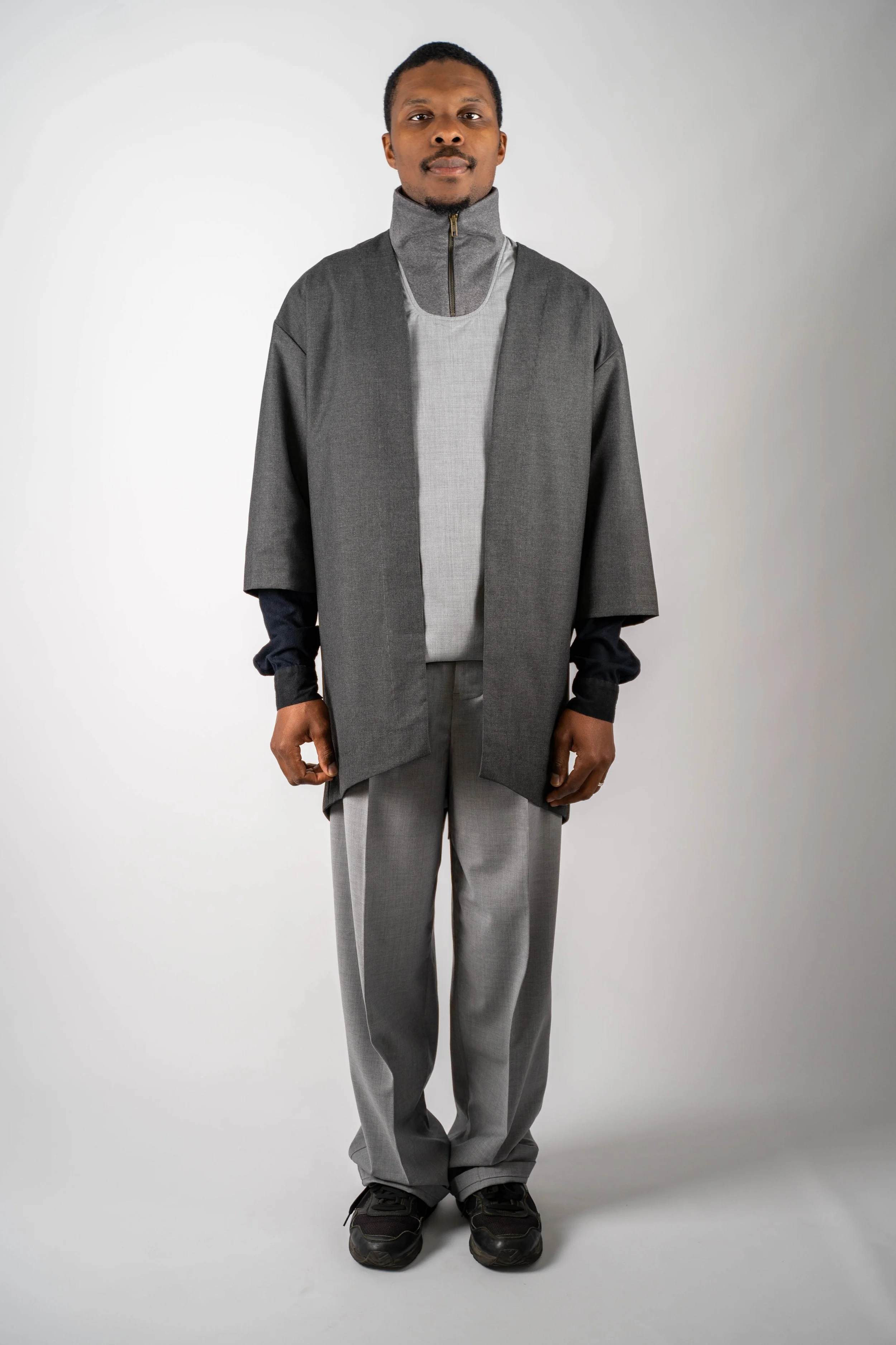 Veste confectionnée par Jean-Baptiste Matondo pour Bilèlè Atelier