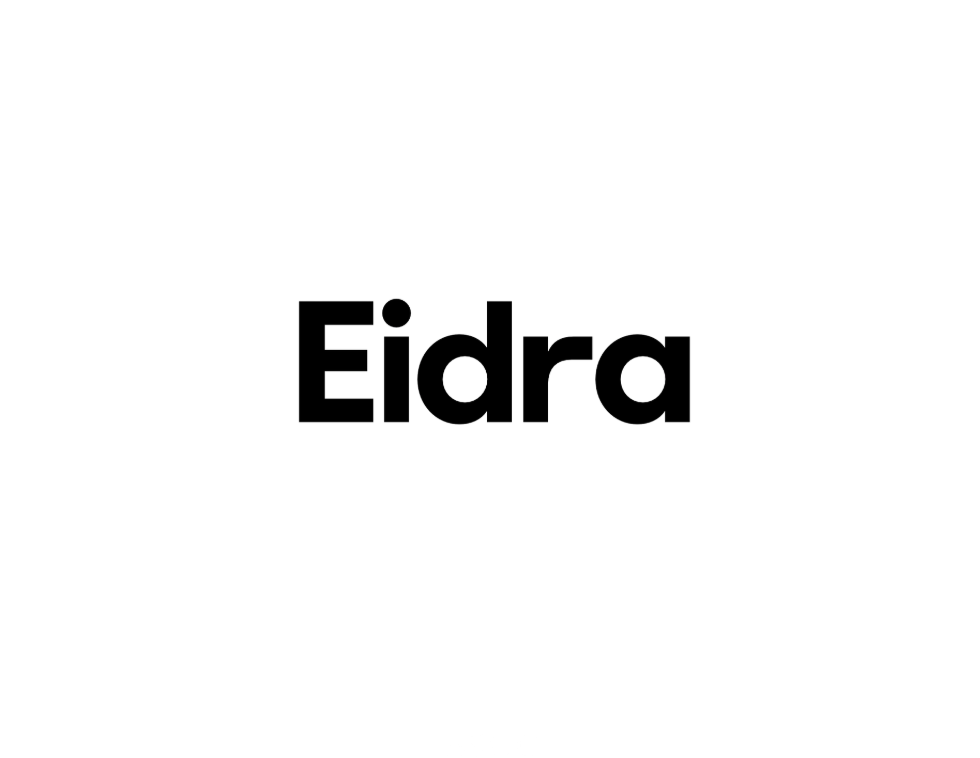 The word 'Eidra' written in bold black font on a plain white background.