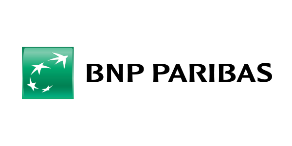 BNP Paribas logo with text 'BNP PARIBAS' in black font.
