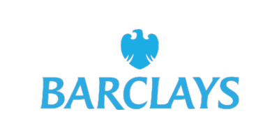 Barclays logo with blue eagle emblem above the company name in blue capital letters.