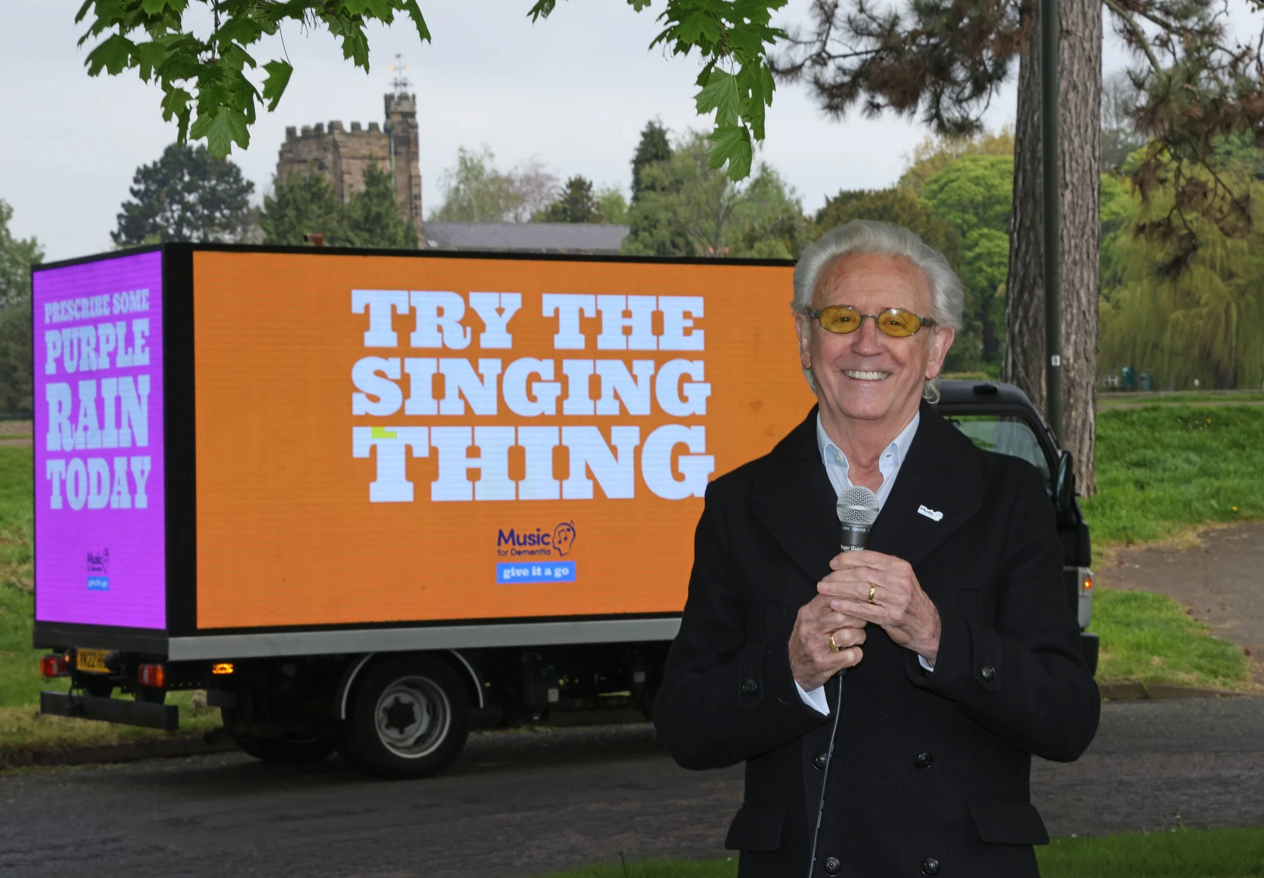 Tony Christie drives Music for Dementia message home
