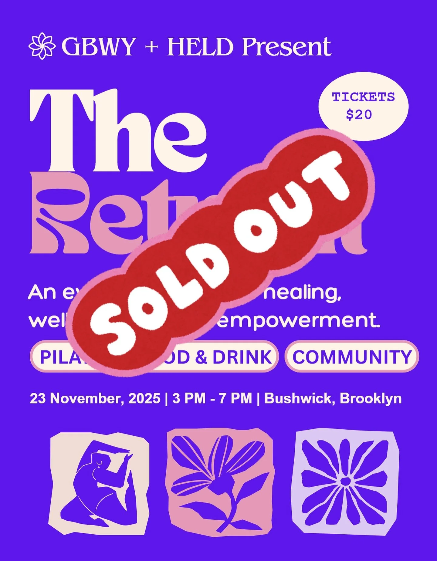 The Retreat is officially SOLD OUT!
 We&rsquo;re so excited to gather for an afternoon filled with fun, connection, and real conversation.
 See you this Sunday, 11/23, it&rsquo;s going to be special. 💜🤍