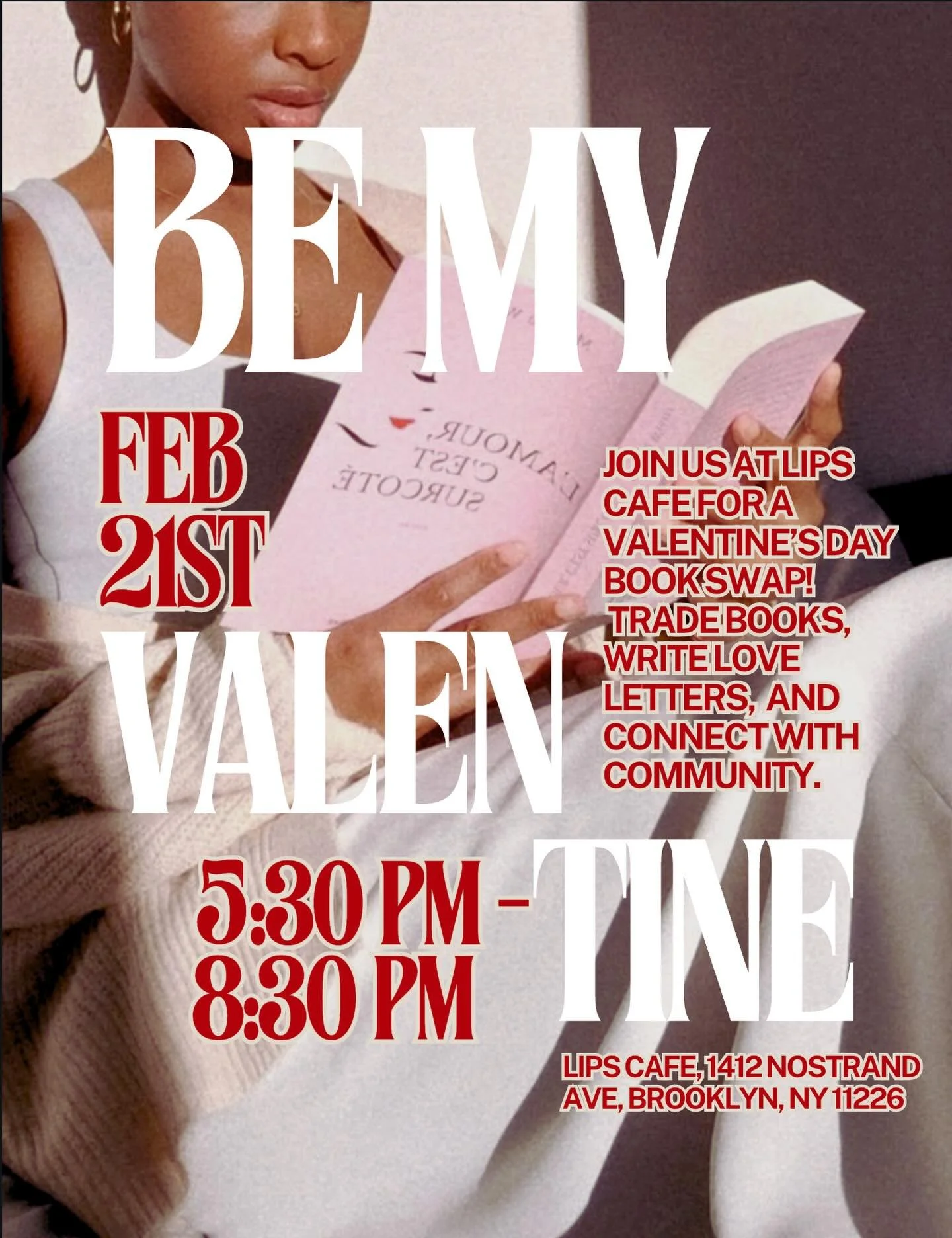 Be My Valentine 💌

God Be With You is hosting a Be My Valentine evening at Lips Cafe, and we would truly love to have you there. This night is about slowing down, celebrating friendship, and pouring love into one another in tangible, meaningful ways