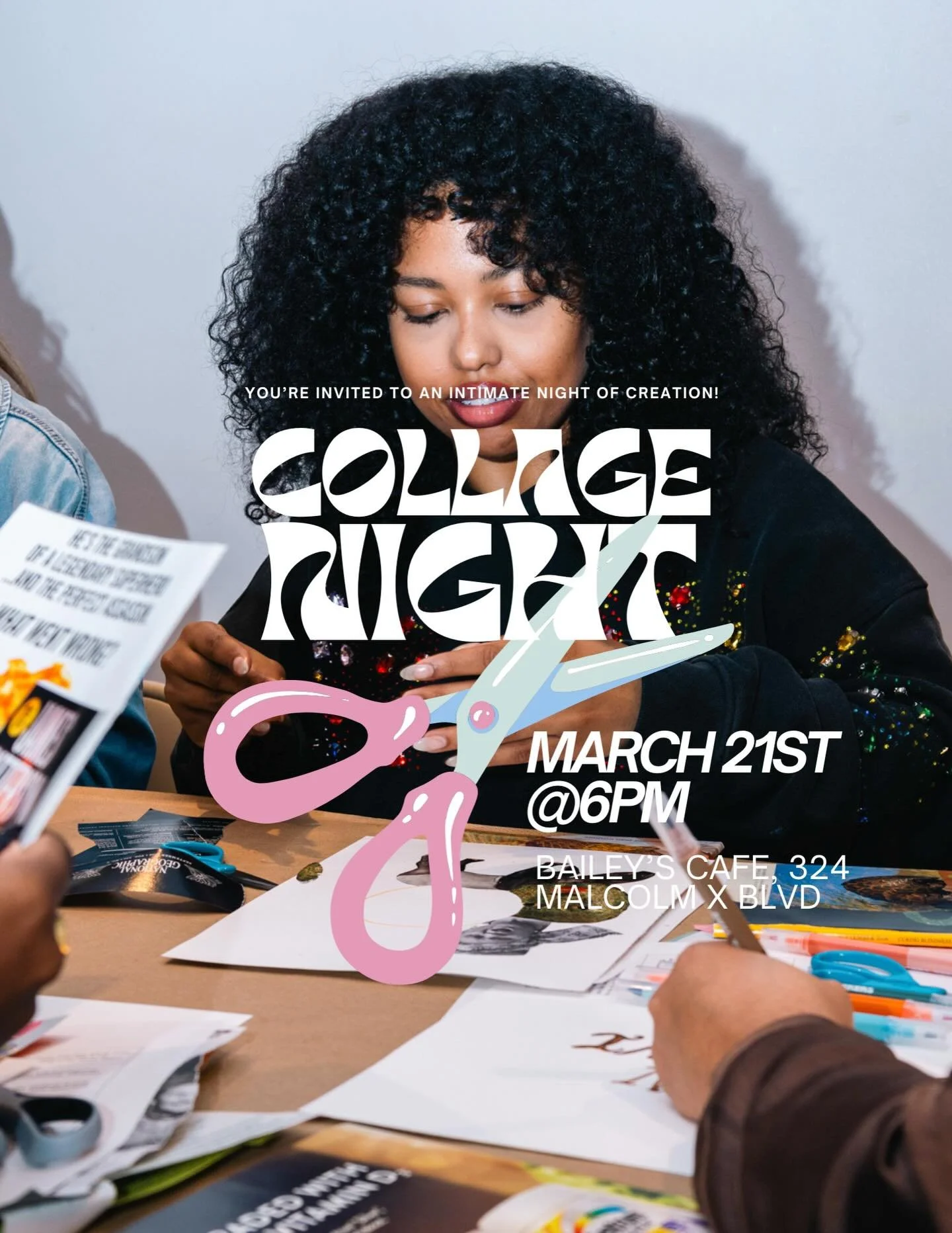 Join us for Collage Night (NEW DATE)

🗓 March 21st

⏰ 6PM&ndash;9PM

An evening of art, reflection, and meaningful connection.
Collage Night is a guided creative gathering where we use visual storytelling to explore identity, faith, and personal gro