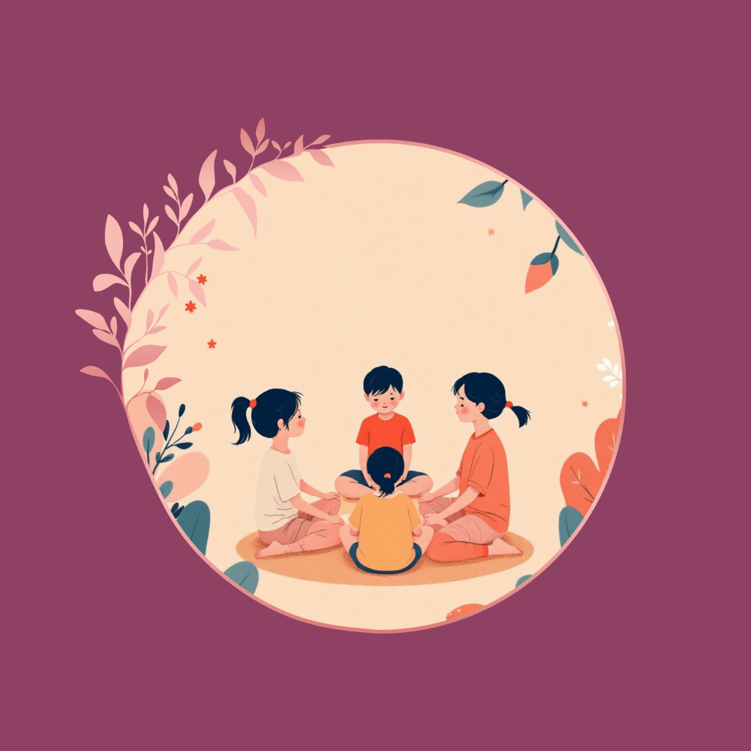 groupe enfant assis en rond