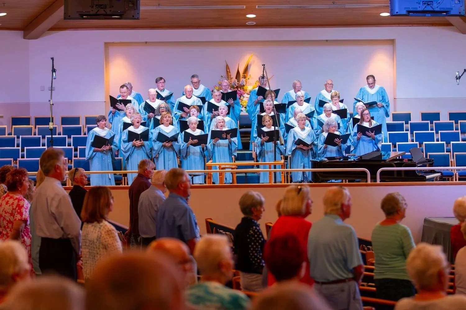 North Lake choir in traditional worship