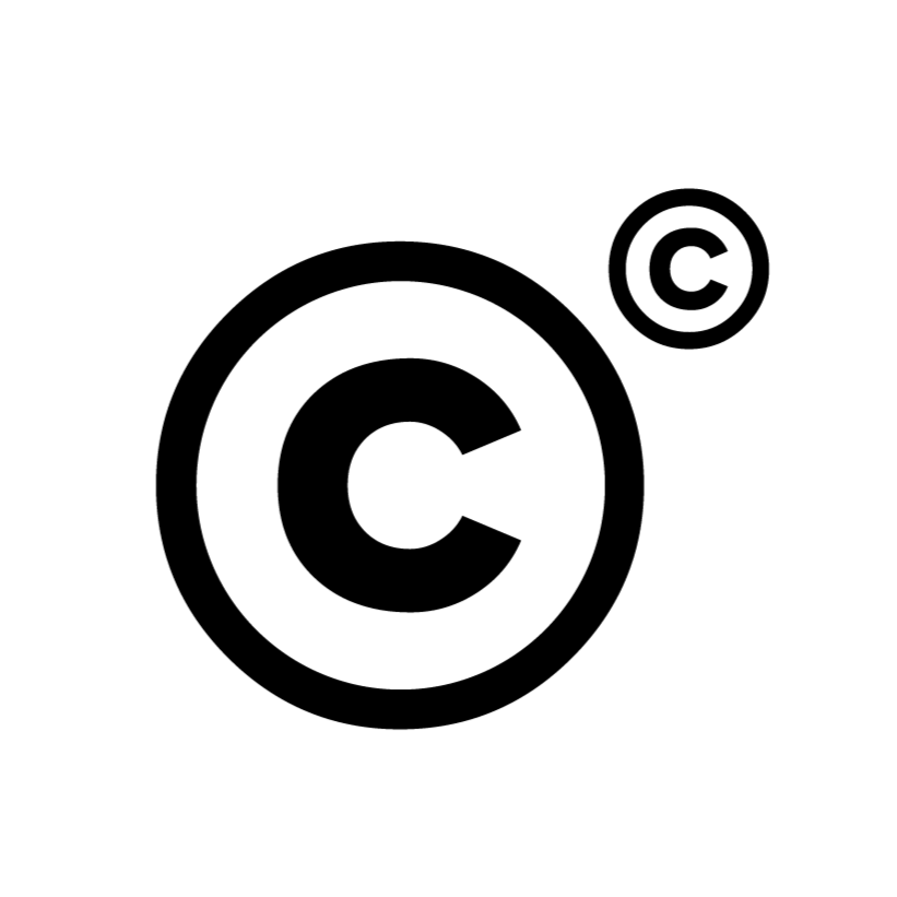 Black copyright symbols on a white background.