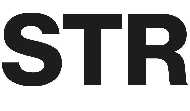 Bold black text spelling out "STR" on a white background.