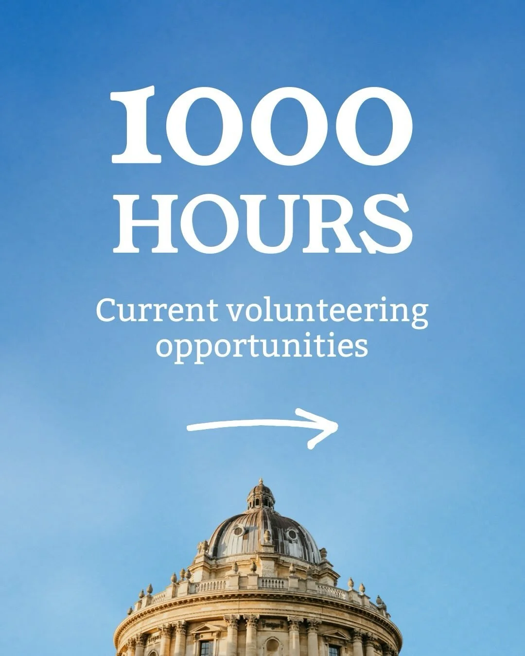 We are almost in May, which means 1000 Hours is about to start! These are two particular opportunities we&rsquo;d love to see students get involved in, though there are plenty more on the OCC website and insta @oxfordcommunitychurch

Do send us a mes