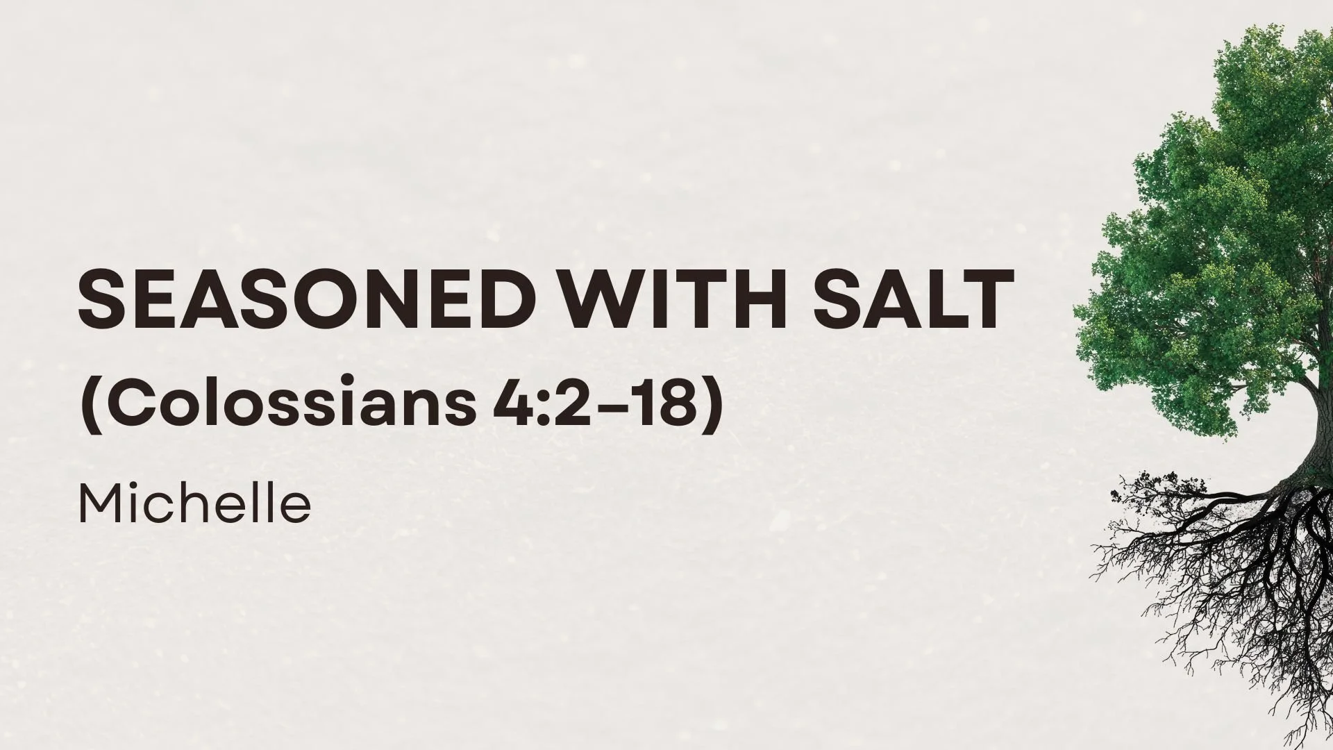 Seasoned with Salt (Colossians 4.2–18)