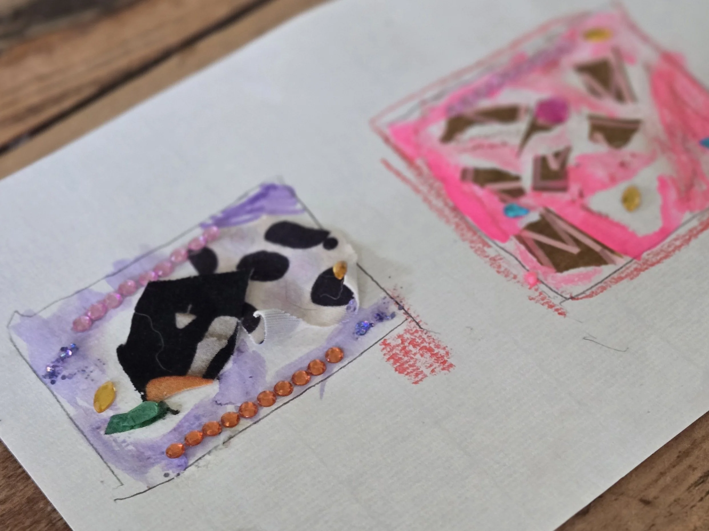 Mixed-Media Grid Collage