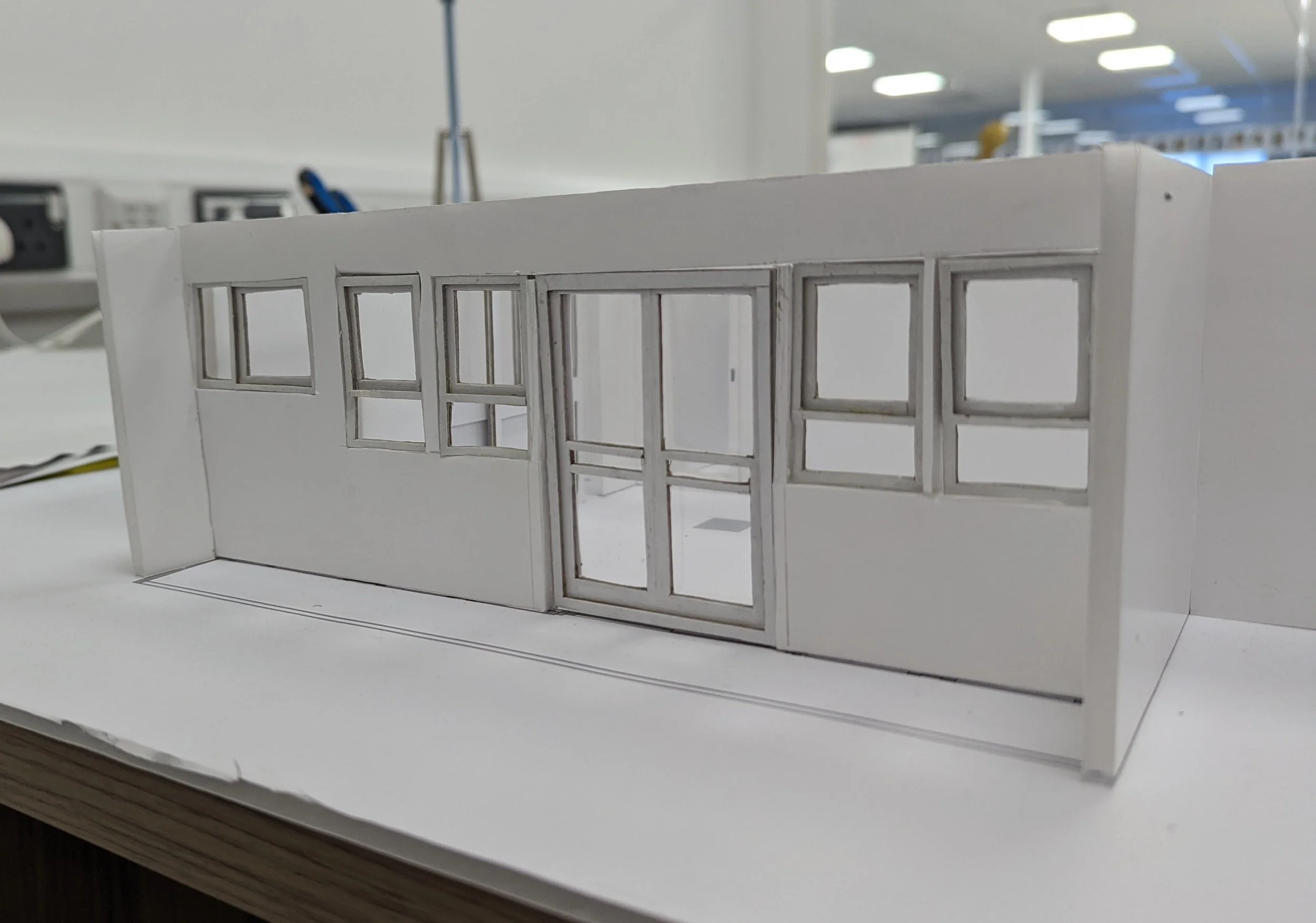 White Card Model of Adelaide's and Maria's Flat for Reconfiguring