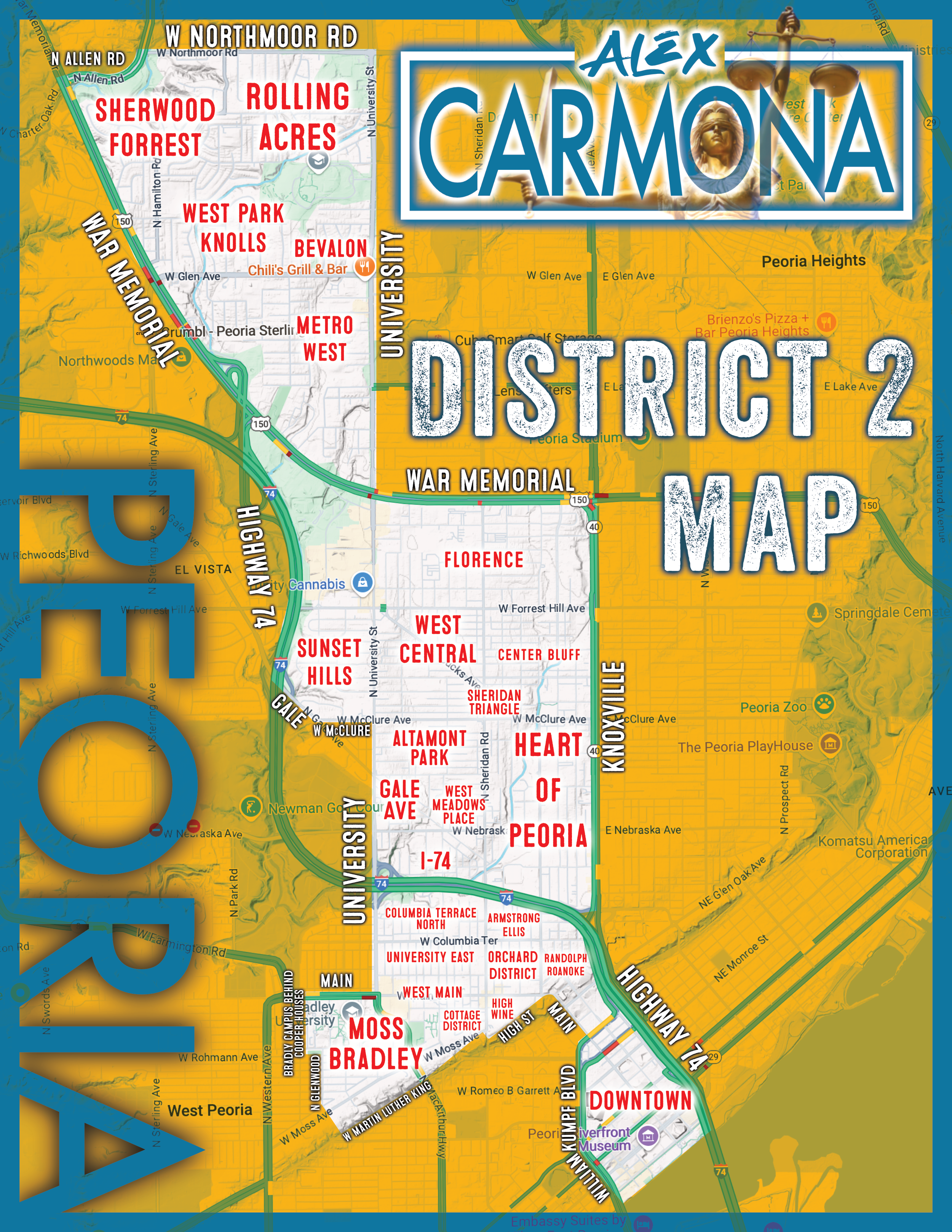 Peoria, Illinois - District 2 Map