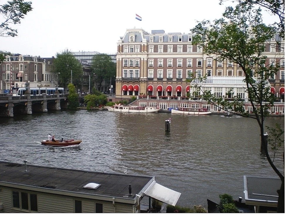 The Amstel Hotel in Amsterdam, taken from across the river