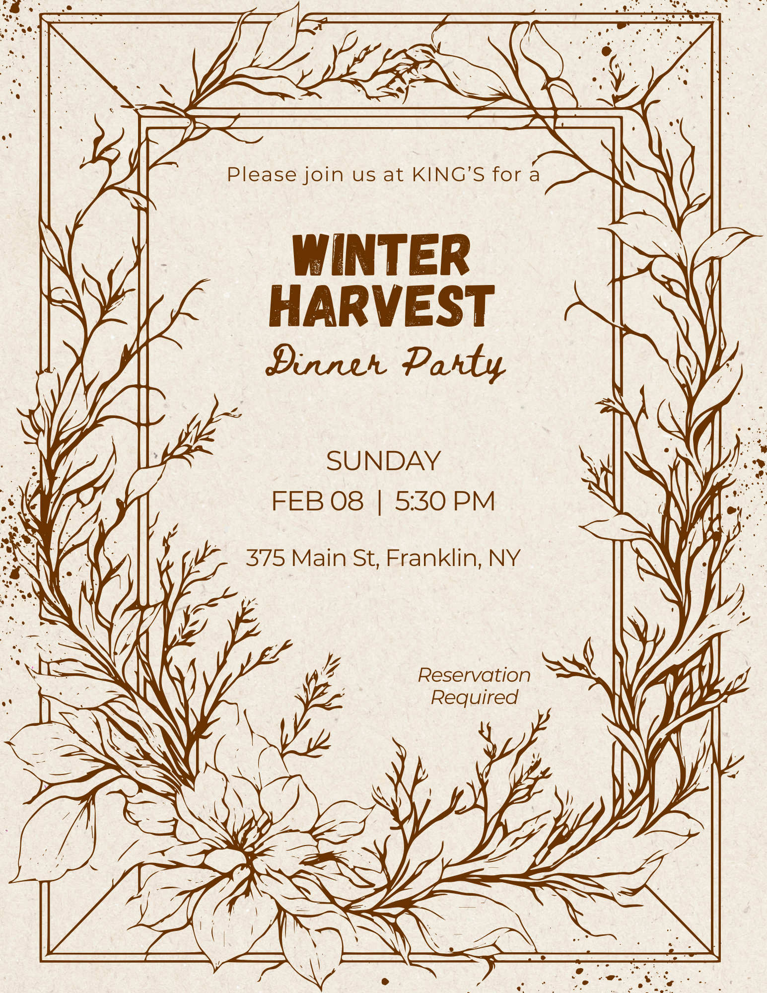 Winter Dinner Series - Part Deux