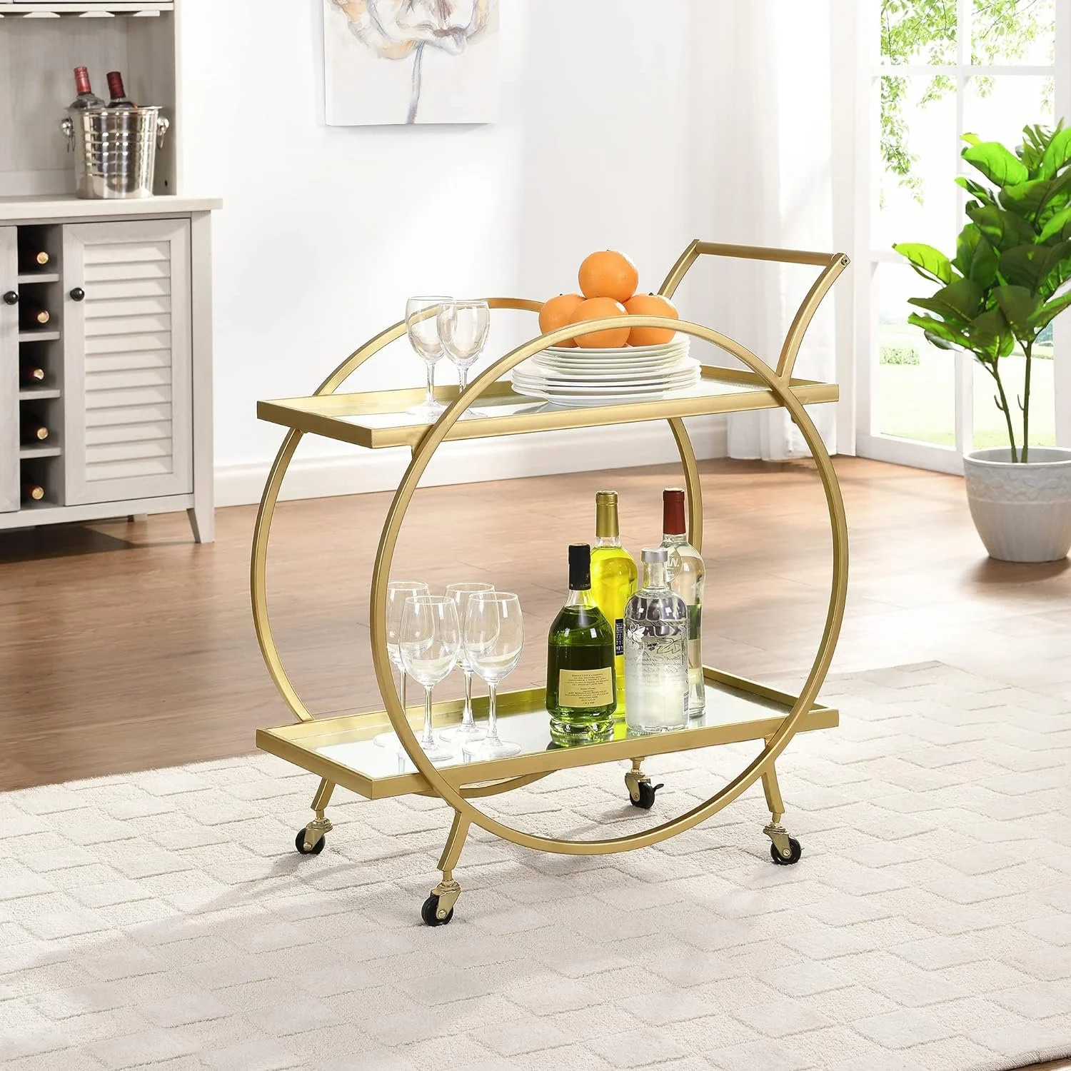 Catering: Gold Odessa Bar Cart