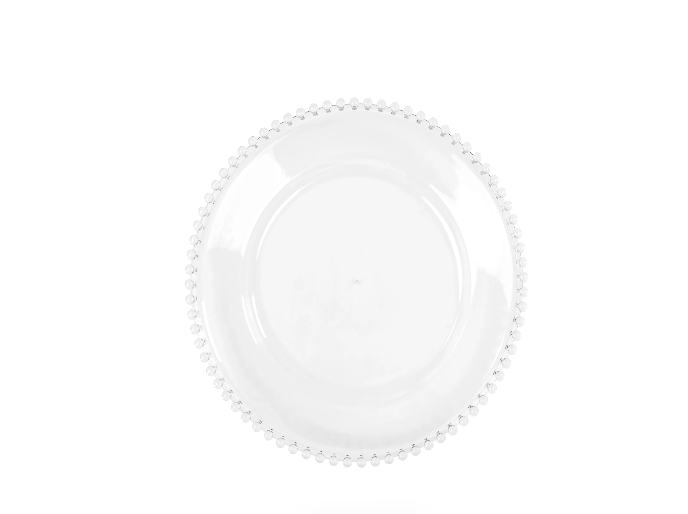 Charger: Acrylic Beaded - Clear Trim