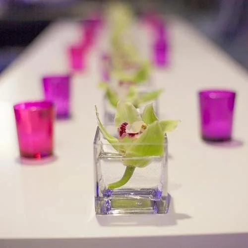 Centerpiece: Square Votive Holders