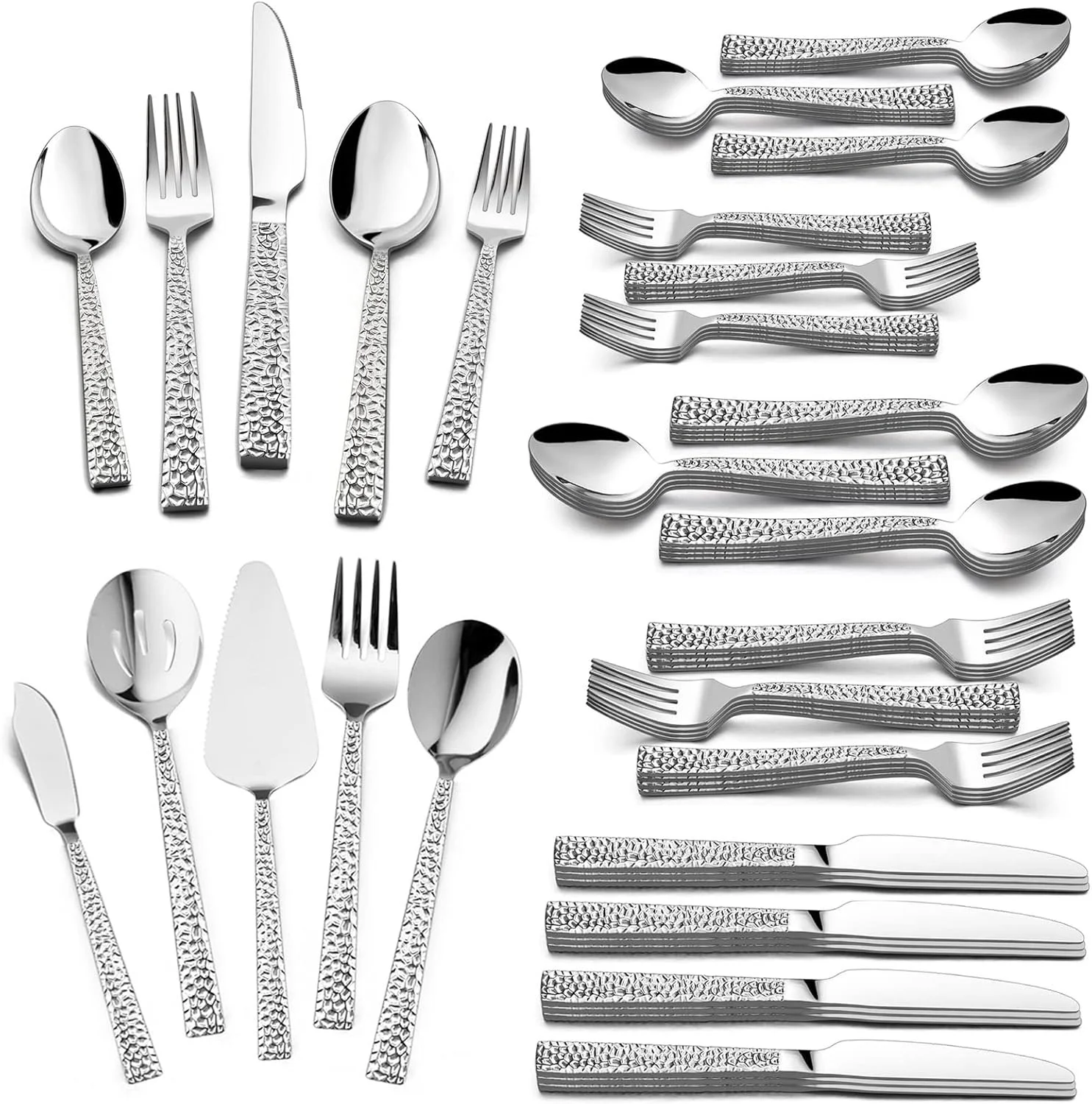 Flatware: Da Hammered Stainless Steel