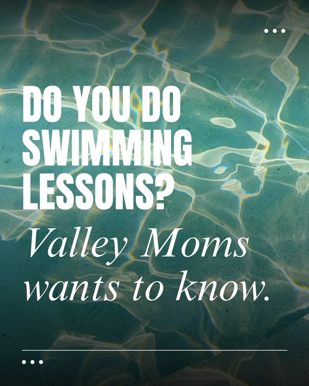 In addition to the city and YMCA swim lessons, I know there are a handful of instructors out there offering lessons! I&rsquo;d love to help get the word out about your services (and I need to get my kiddos signed up)! 

Send me a DM to get added to m