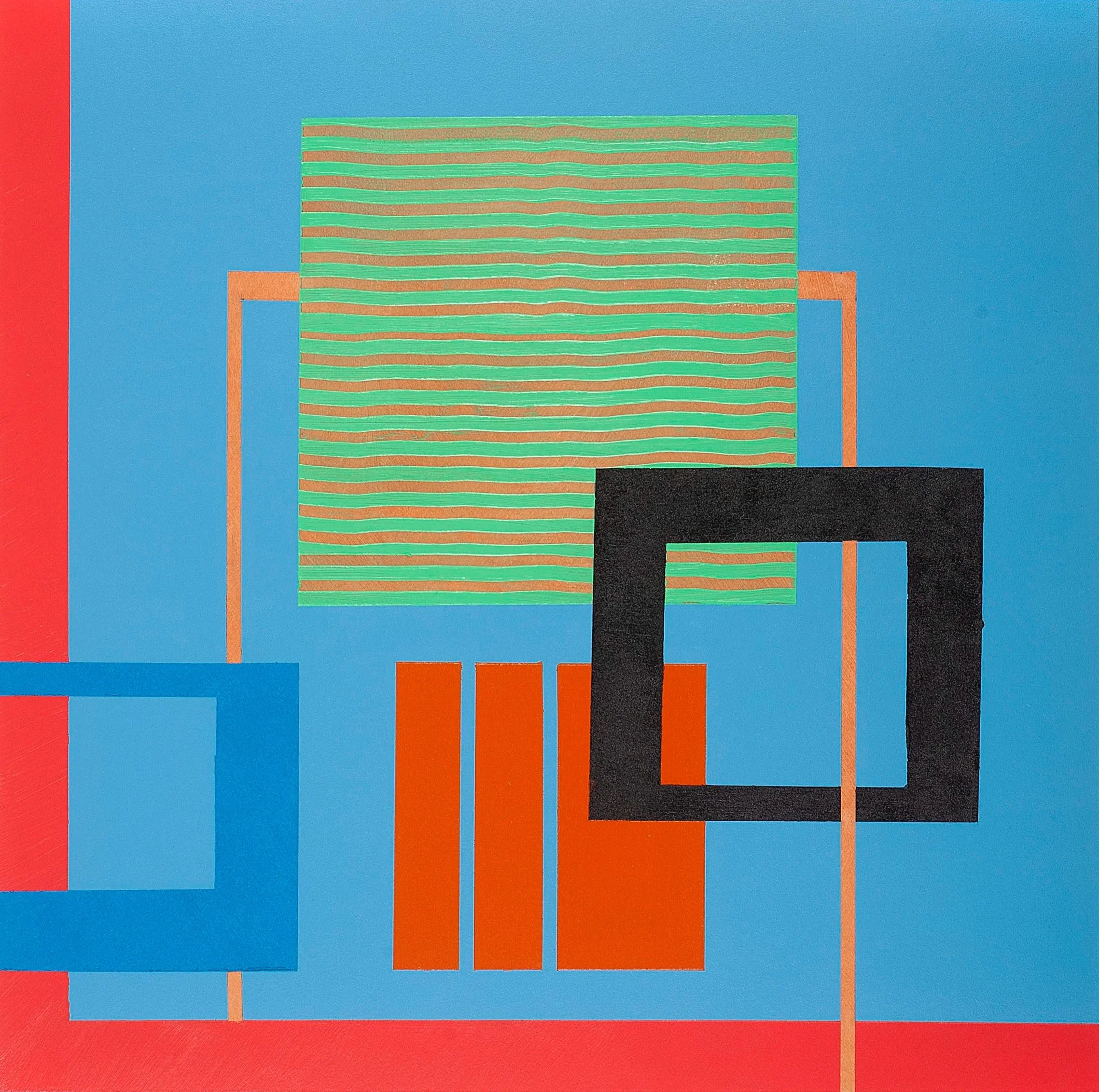 Undercurrent, acrylic on panel, 18" X 18"