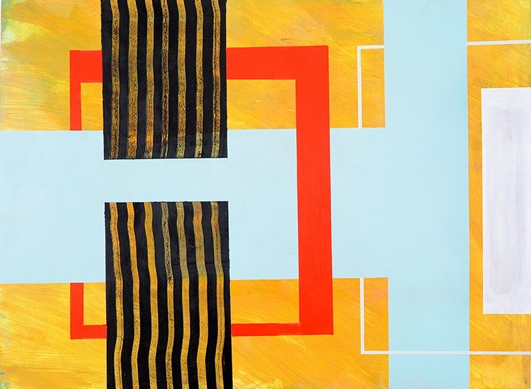 Jazz It, oil on paper, 36"h x 48"w