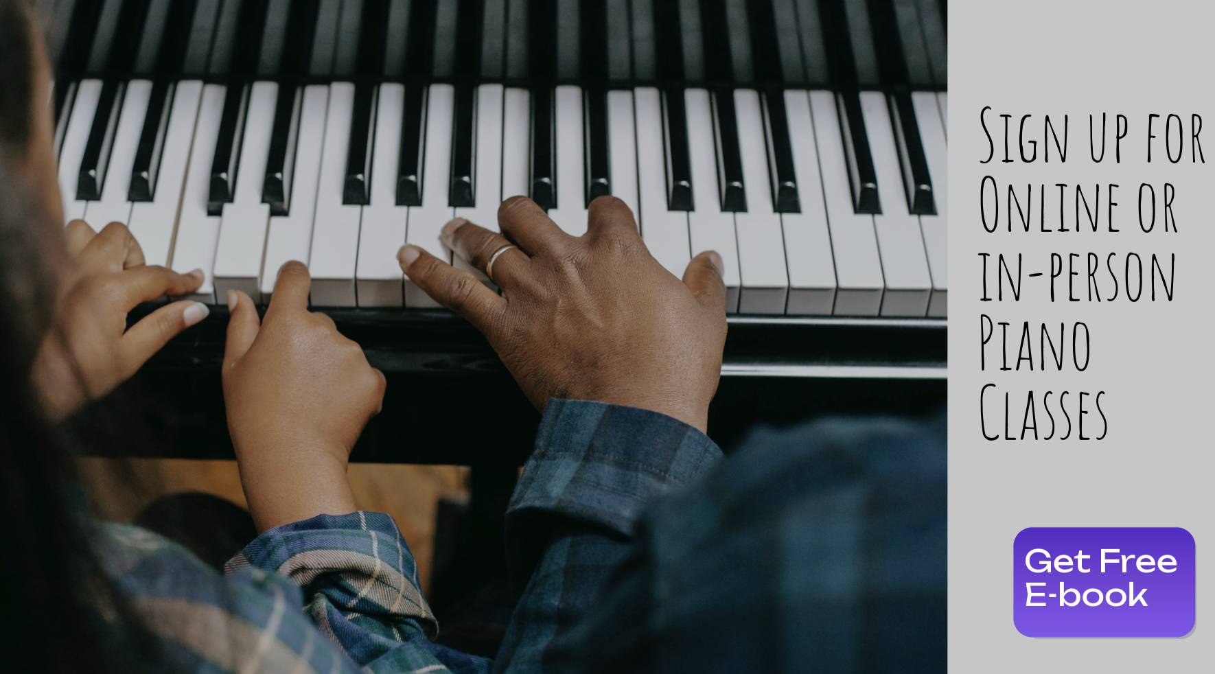 Piano Lessons Online | In-Person