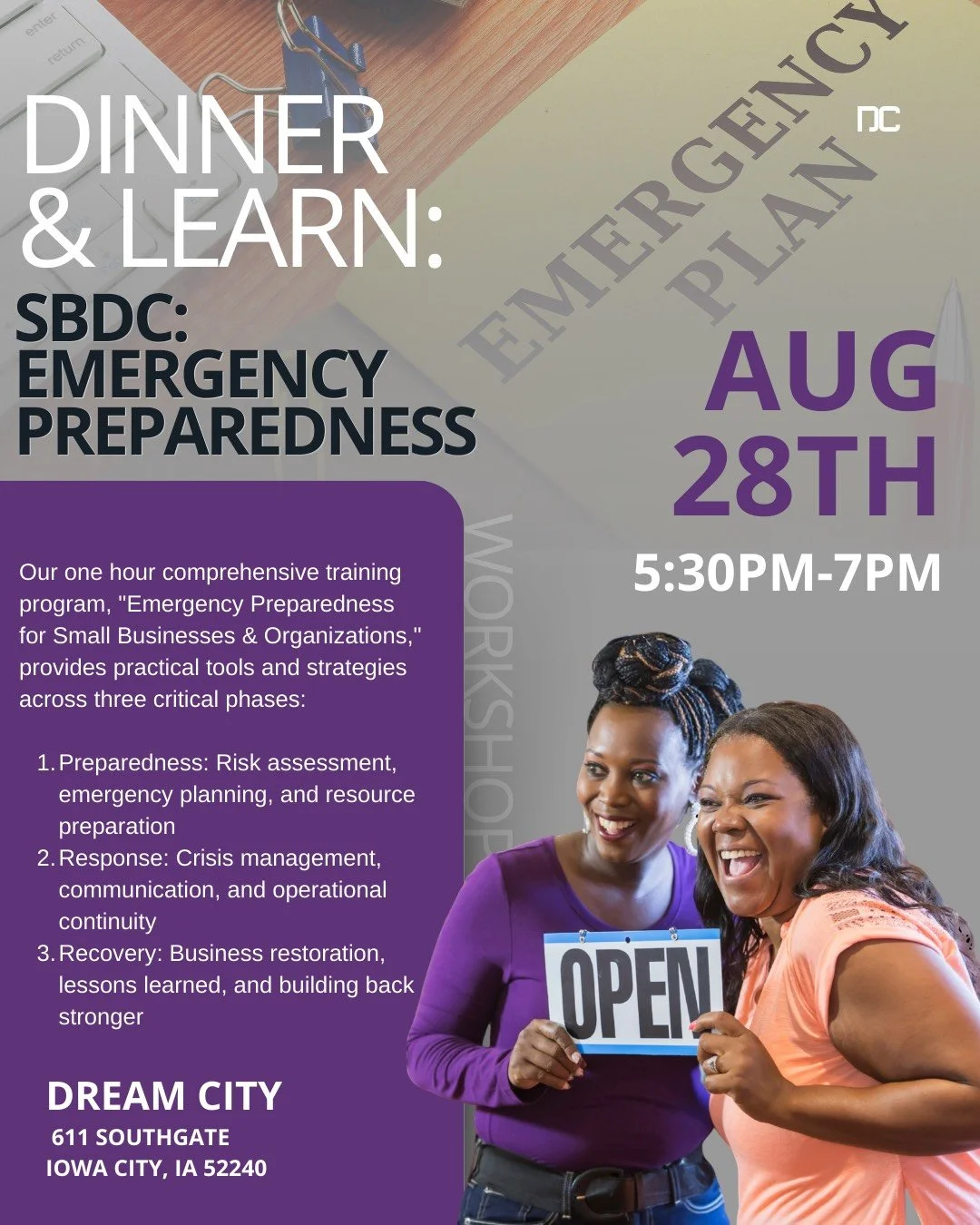 America's SBDC: Emergency Preparedness Dinner & Learn