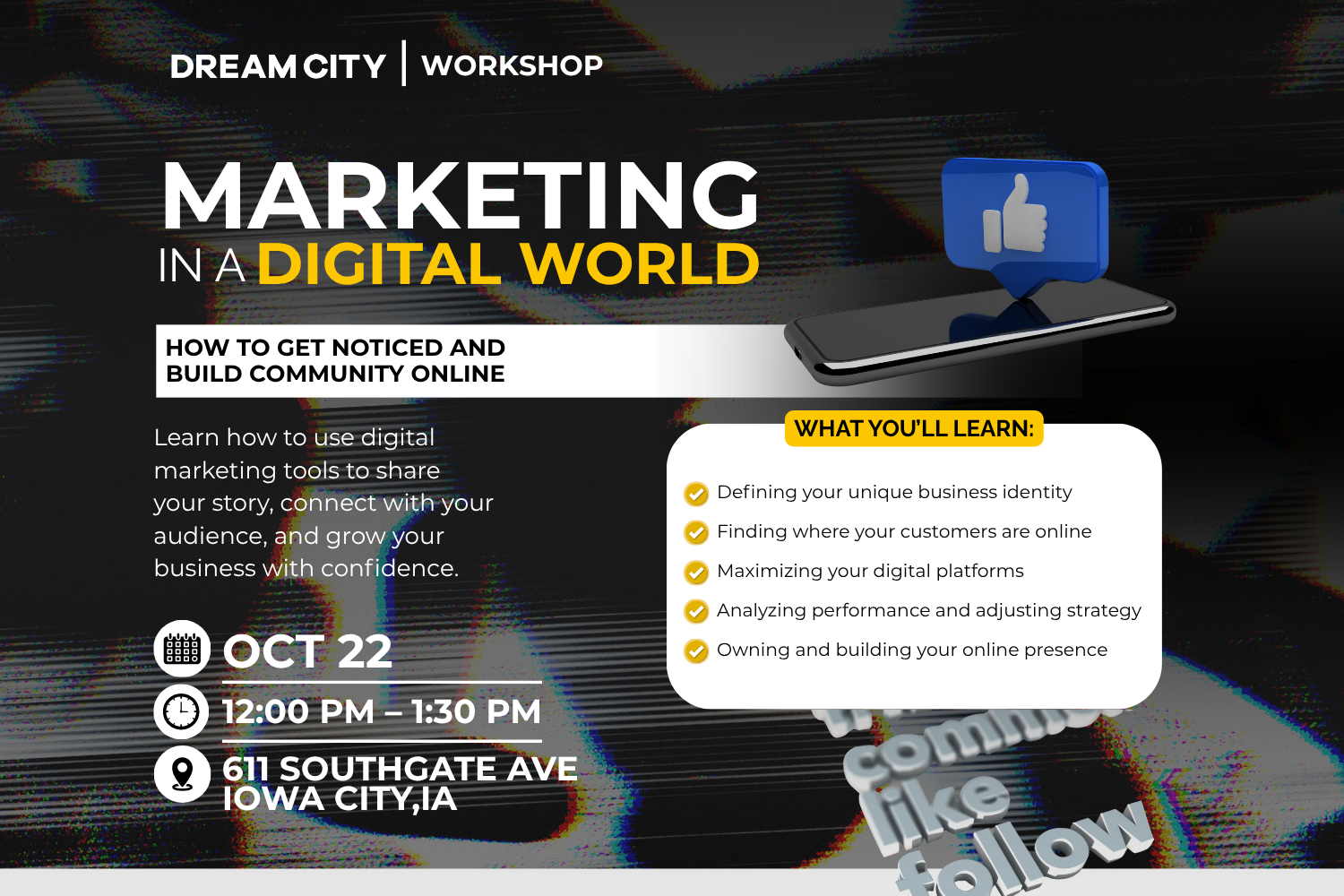 MARKETING IN A DIGITAL WORLD WORKSHOP