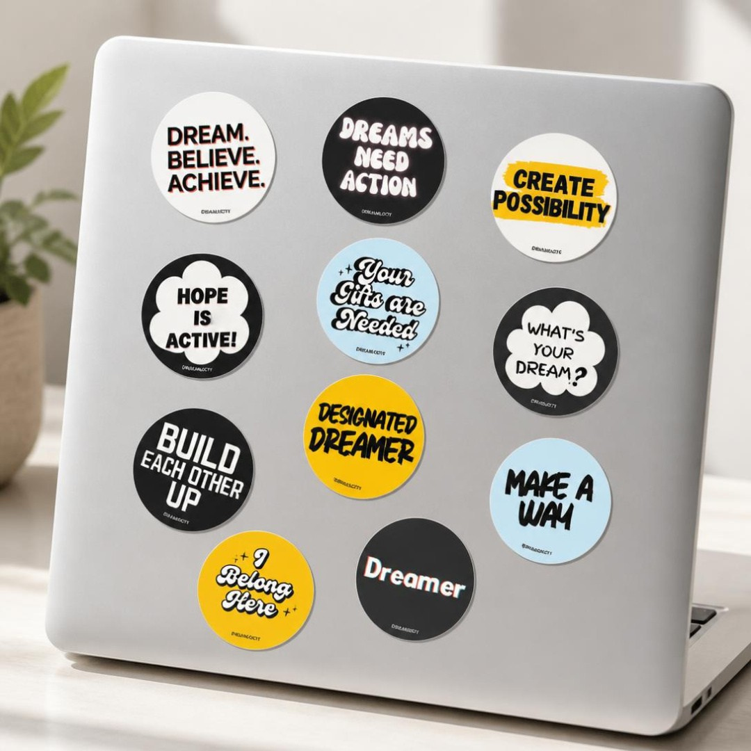Dream City Inspirational Stickers