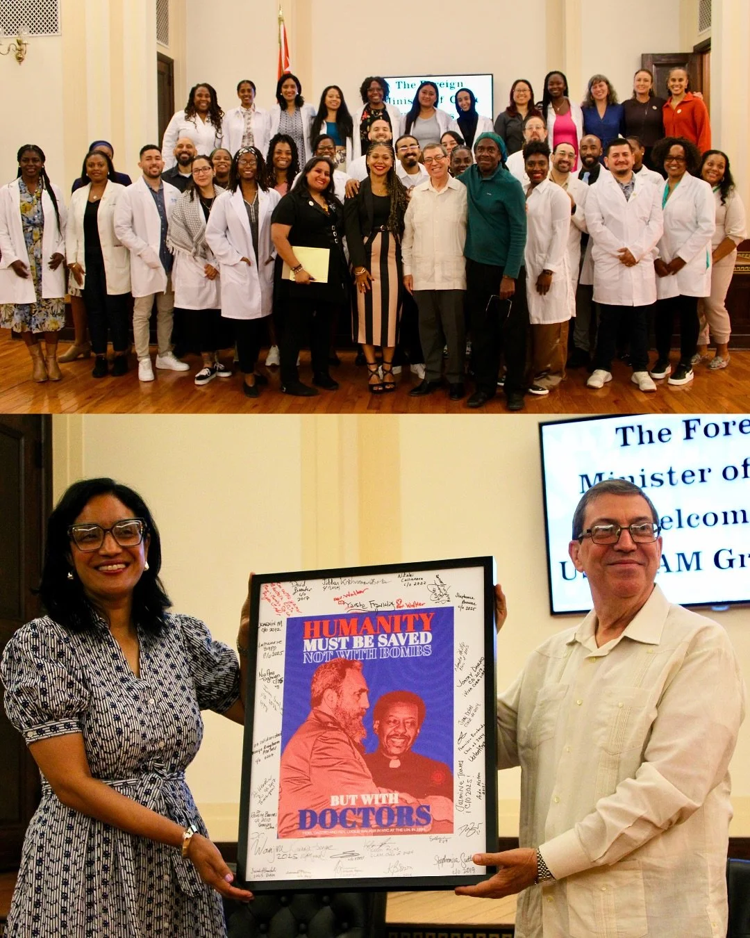 This weekend, IFCO welcomed 42 US graduates of the Latin American School of Medicine (ELAM) from across the country to NYC for the 1st US ELAM graduate meet and greet. We took the opportunity to meet with the Cuban delegation to the 80th Session of t