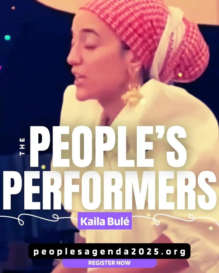🎤 ⭐️ Make sure you RSVP TODAY to the People&rsquo;s Agenda to catch a full day of exchanges, workshops, and performances by 
@kailabule @djkaykay47 and Roquestarz

These artists will keep our energies high throughout and give spirit to the People&rs