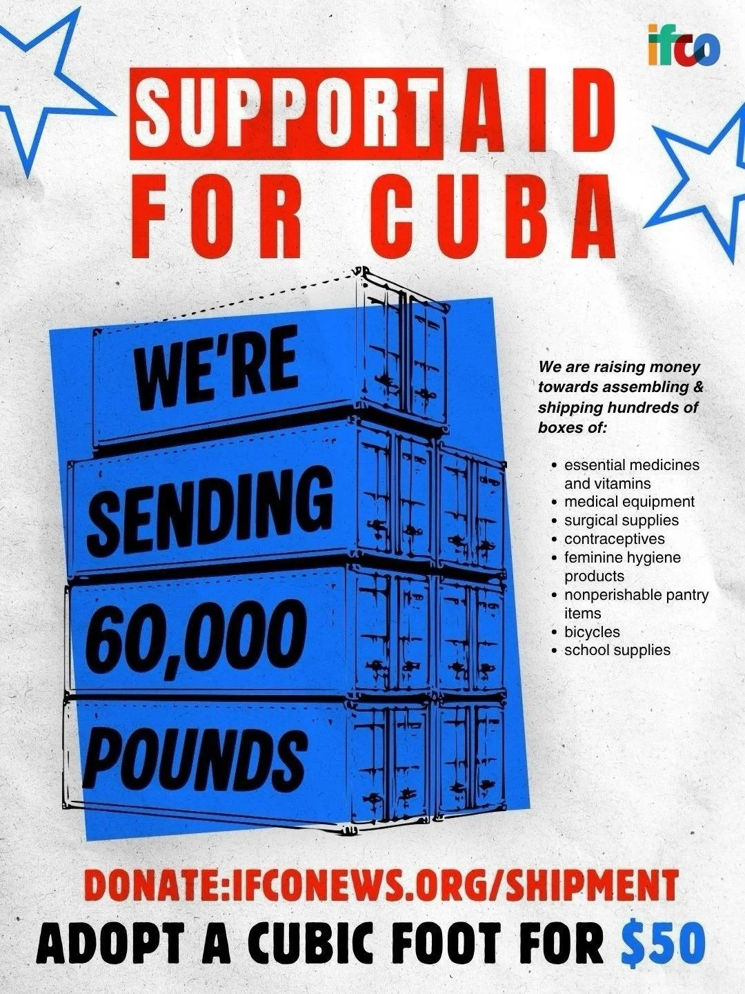 Help us send 30 tons of critical aid to our siblings living under a deadly U.S.-imposed blockade that is making everyday life harder and harder.

Donate: IFCONEWS.ORG/SHIPMENT

IFCO @ifco_pastors4peace is working on a shipment container headed for Cu