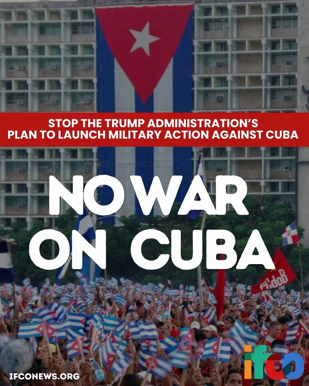 The Trump administration is looking to start an unprovoked war against Cuba. This act of aggression is part of a larger strategy to destroy Cuba&rsquo;s right to self determination and sovereignty. 

Cuba does not represent a threat to the national s