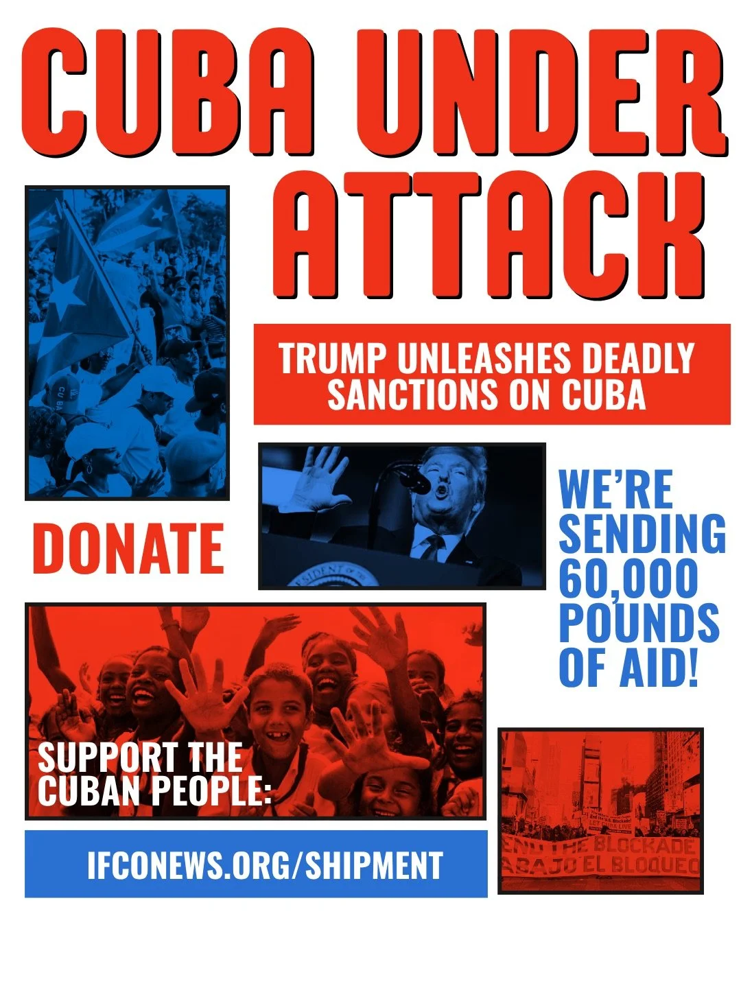 🇨🇺Help us send 60,000 pounds of aid to our neighbors in Cuba. As President Trump and Secretary of State Rubio spew threats of military action on the island and target every sector of Cuban society, we will stand firmly with our neighbors. We must d