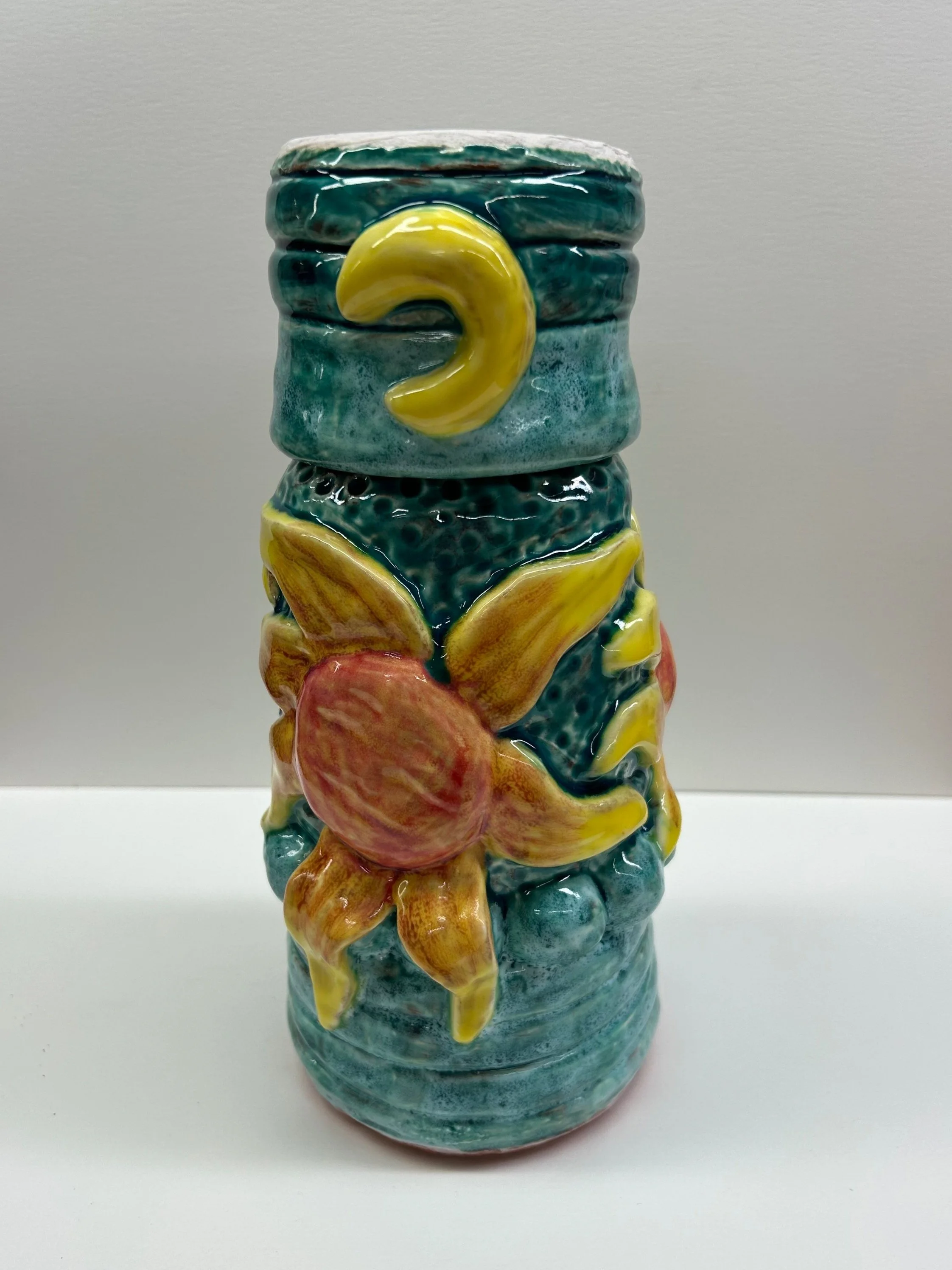 “Sun and Moon” [water carafe] stoneware, 2024.